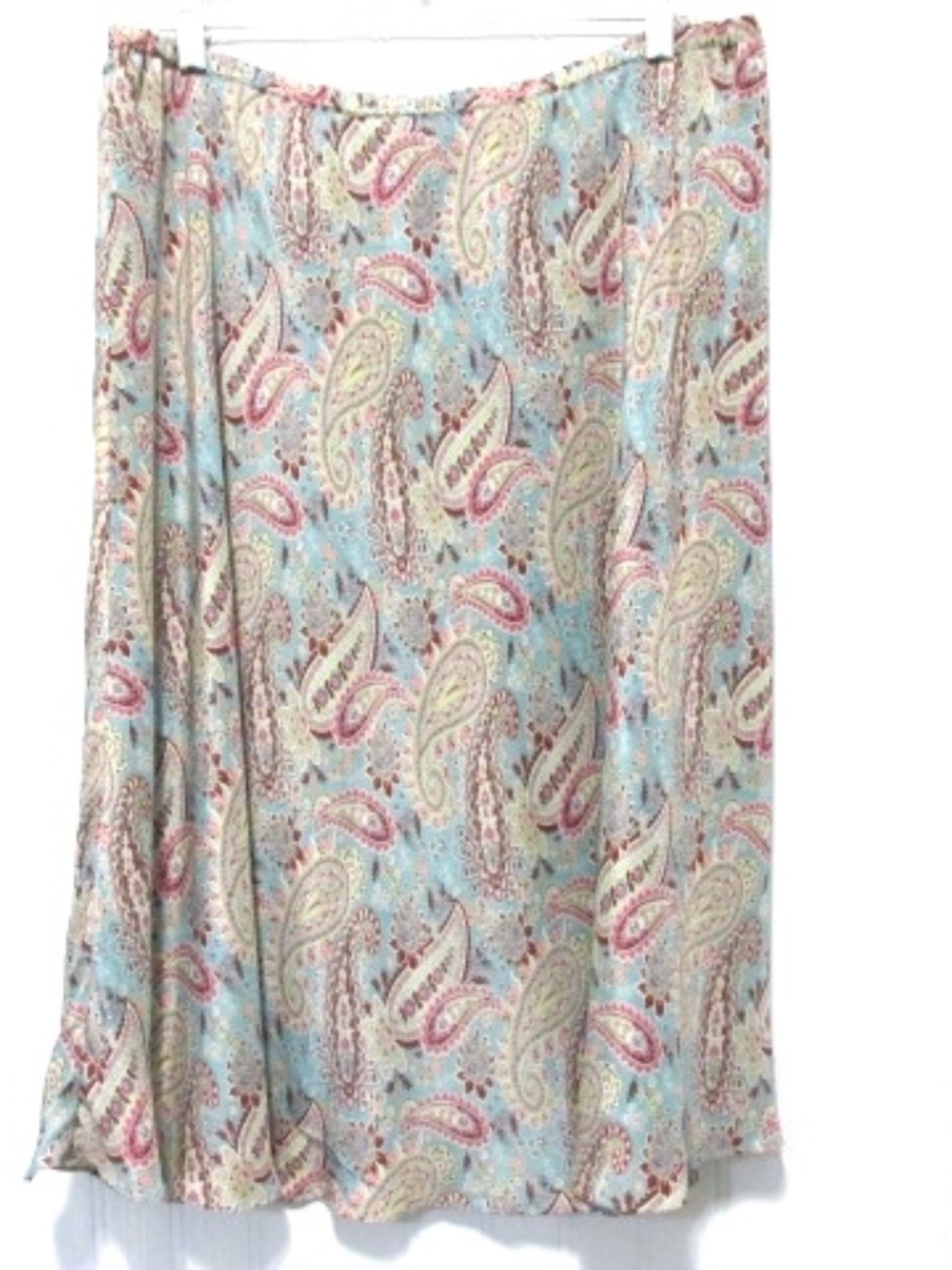 Sundance Pull-on Tan Paisley Full Skirt, Size 16